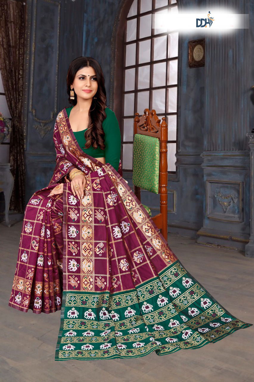 Dhruvi Bandhani Patola Designer Sarees Catalog